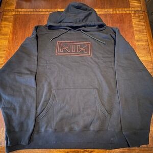 Nine Inch Nails NIN x Tron Legacy Hoodie XXL Disney Tour Sweatshirt Black Red